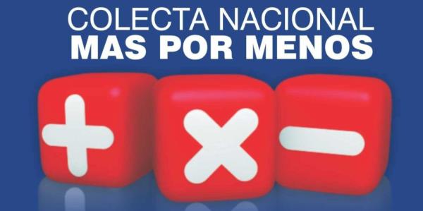 Colecta Más por Menos: El 13 de septiembre y focalizada en las redes