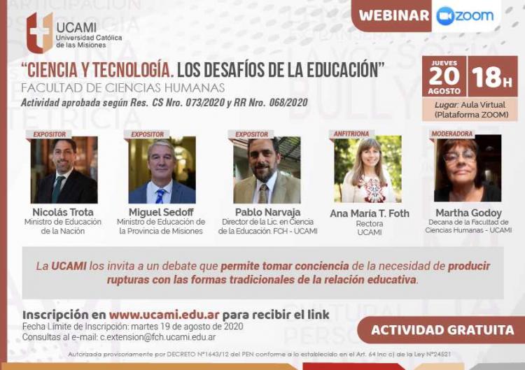 La Ucami debate sobre "Ciencia y Tecnología. Los desafíos de la Educación"