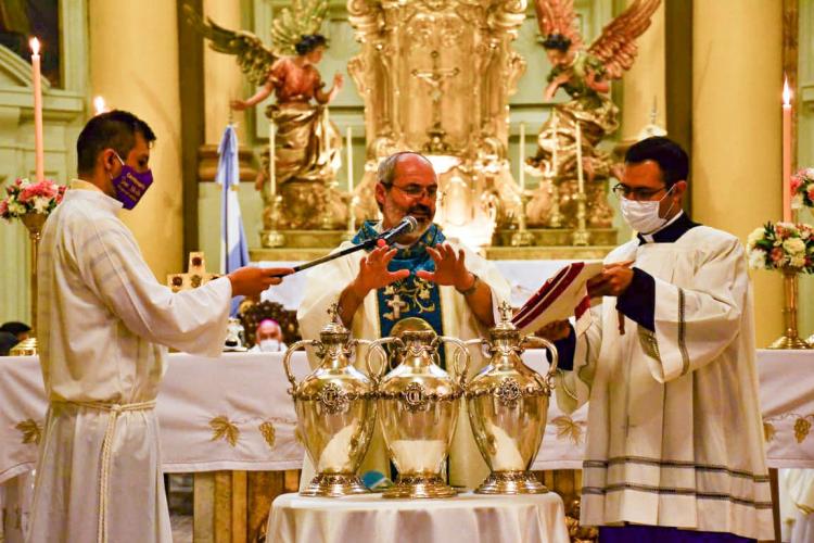 Mons. Braida presidió la misa crismal en La Rioja