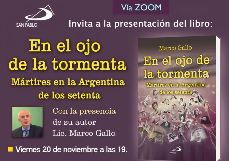 Presentación virtual de un libro sobre los mártires de los setenta