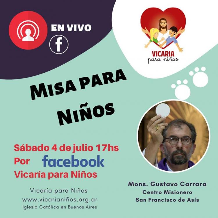 Transmiten la #MisaParaNiñosEnVivo por redes sociales