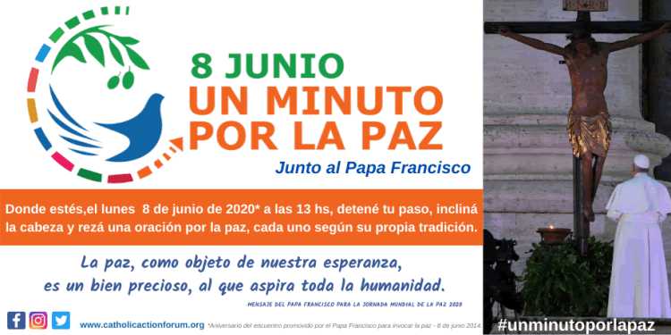 "Un Minuto por la Paz" y un pedido por el fin de las pandemias