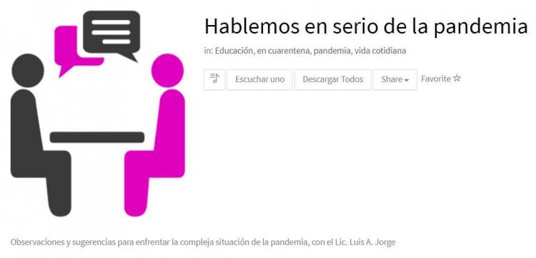 Ciclo de programas radiales "Hablemos en serio de la pandemia"