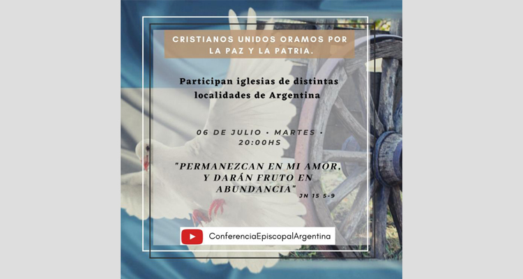 Cristianos unidos en oración por la paz y la Patria