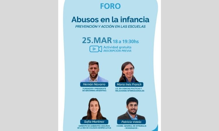 Foro virtual: "Abusos en la infancia. Prevención y acción en las escuelas"