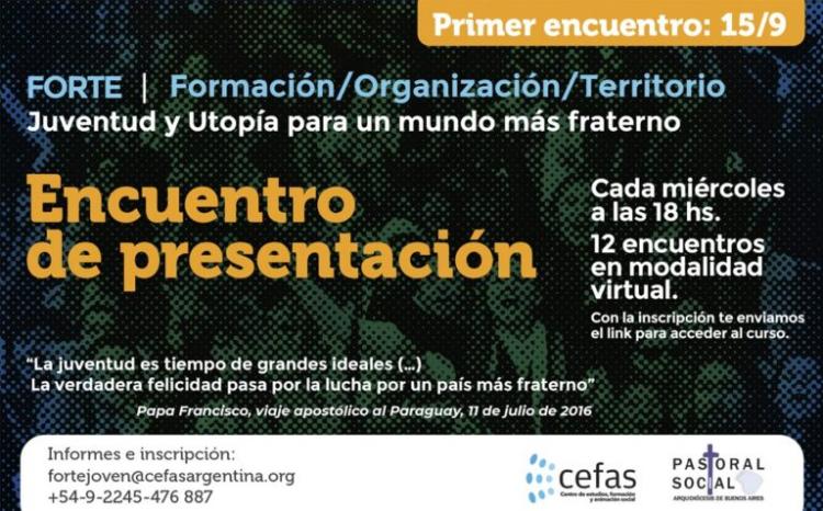 Forte 2021: "Juventud y utopía para un mundo más fraterno"