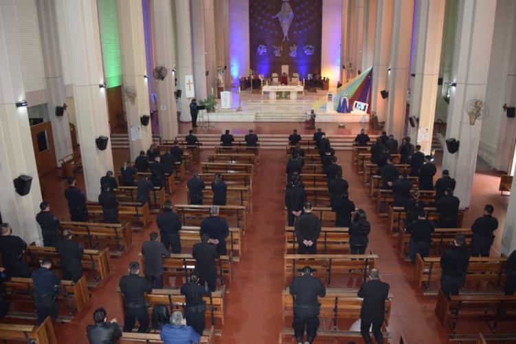 Misa mensual de la regional Cuyo de la PFA en la catedral de San Juan