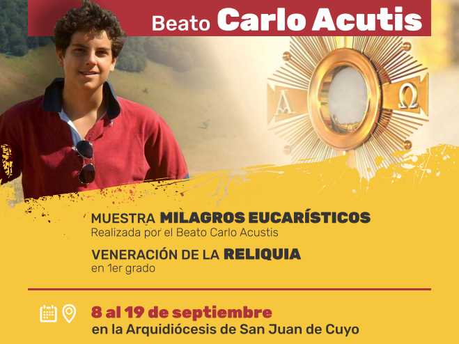 Una reliquia y una exposición del beato Carlo Acutis visitan San Juan