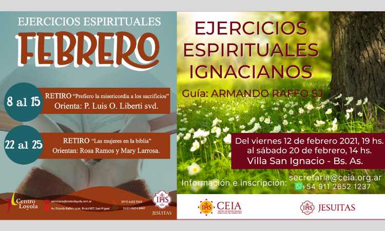 Propuestas de espiritualidad ignaciana para febrero