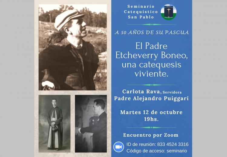 Recuerdan al padre Etcheverry Boneo a 50 años de su pascua