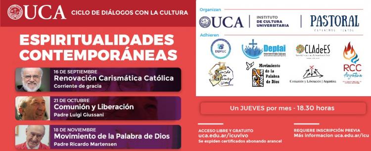 Segunda edición del ciclo Espiritualidades Contemporáneas de la UCA