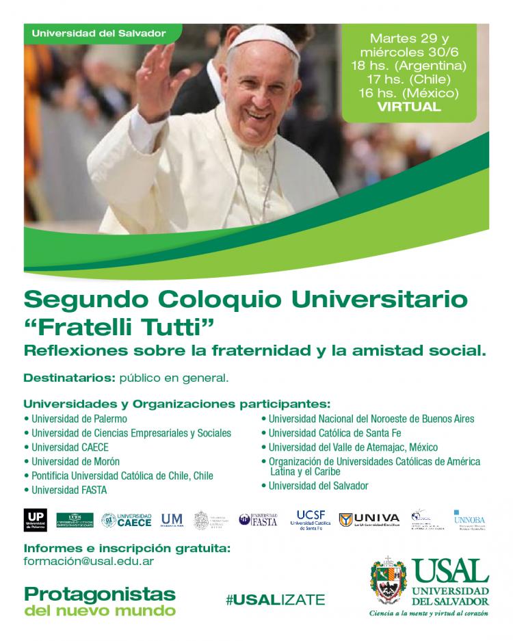 USAL: Segundo Coloquio Universitario "Fratelli Tutti"