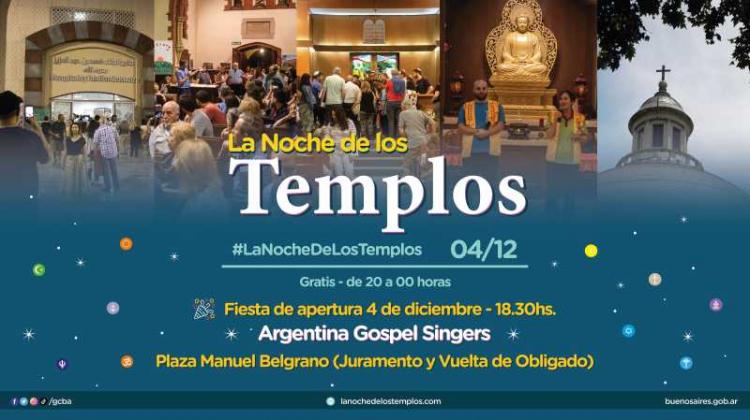 Vuelve a la presencialidad la tradicional Noche de los Templos