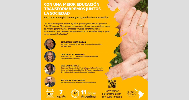 Webinar "Con una mejor educación transformaremos juntos la sociedad"