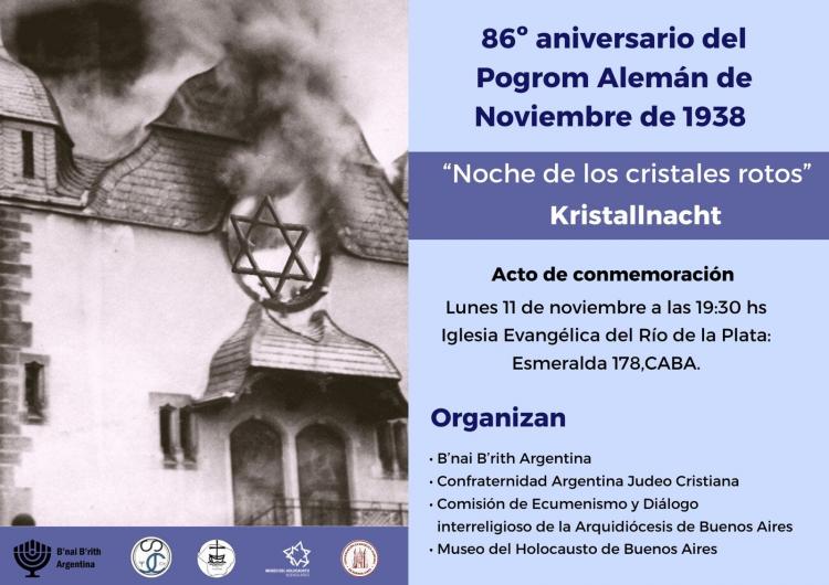 Buenos Aires: conmemoración de la "Noche de los Cristales Rotos"