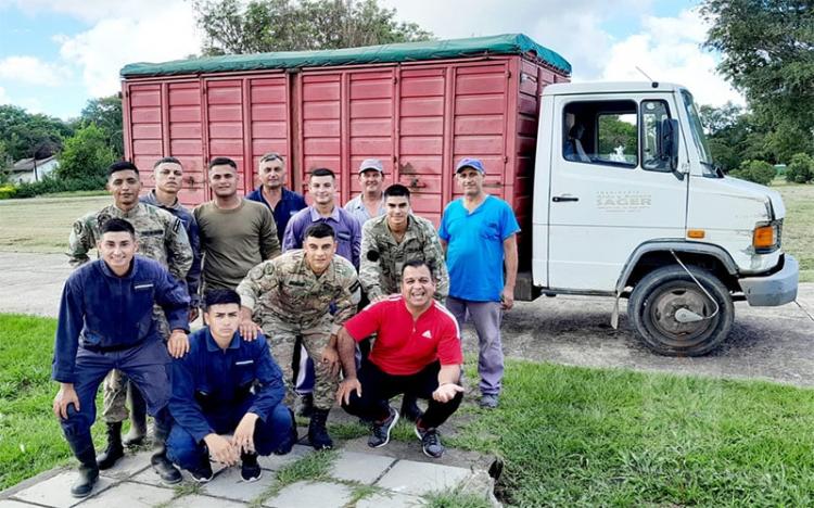 Cáritas Castrense llevó donaciones a los afectados por las inundaciones en Reconquista