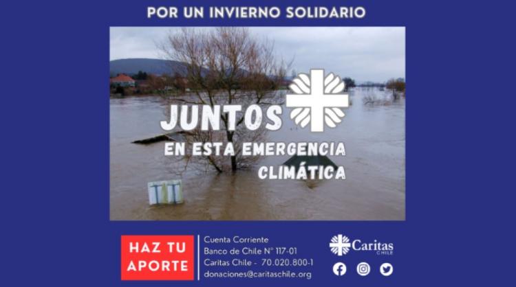 Caritas Chile lanza la campaña 'Solidarios, ante la emergencia'