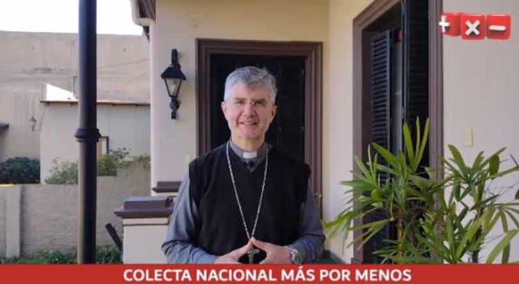 Colecta Más x Menos: Mons. Montini explica el principio pedagógico del lema 