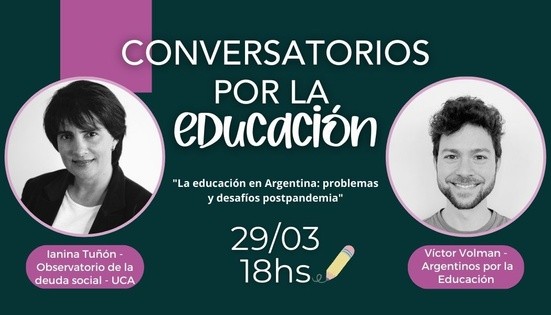 El Observatorio de la Deuda Social de la UCA, en un conversatorio sobre educación