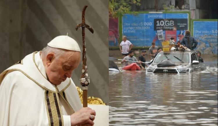 El Papa, cerca del sufrimiento de las víctimas de las inundaciones