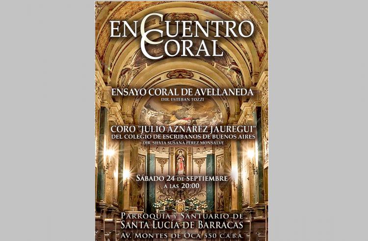 Encuentro coral en la parroquia Santa Lucía, de Barracas