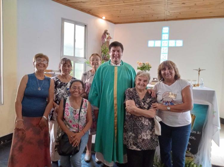 Visitas de la Pastoral de Salud de Concordia a los internados en un hospital