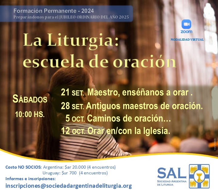 La SAL inscribe para el curso 'La Liturgia: escuela de oración'