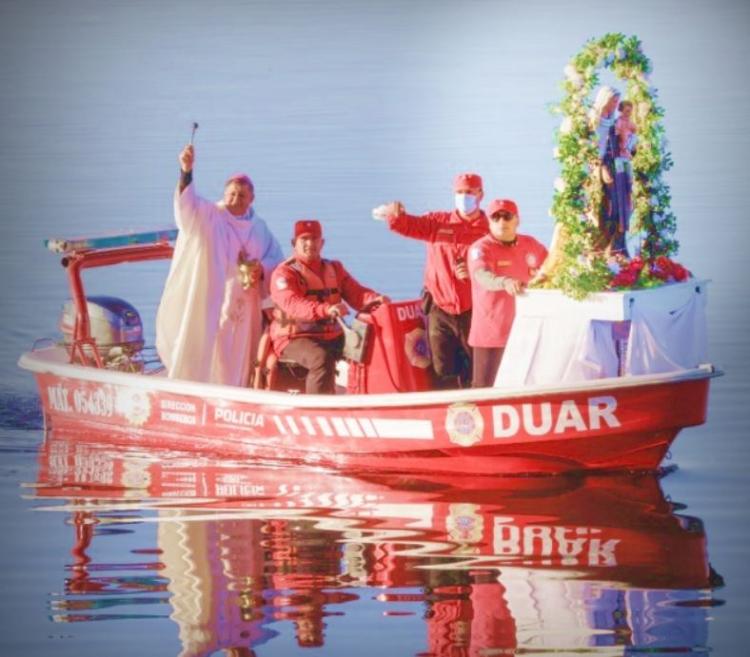 La Virgen del Carmen, patrona de los pescadores de Cruz del Eje