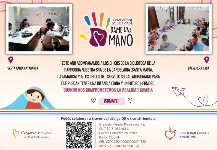 Lanzan la novena edición de la campaña solidaria "Dame una mano"