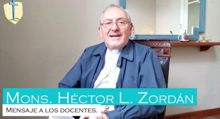 Mons. Zordán envió un saludo a la comunidad educativa