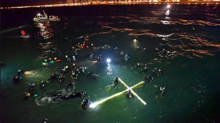 Nueva edición del Viacrucis submarino en Puerto Madryn