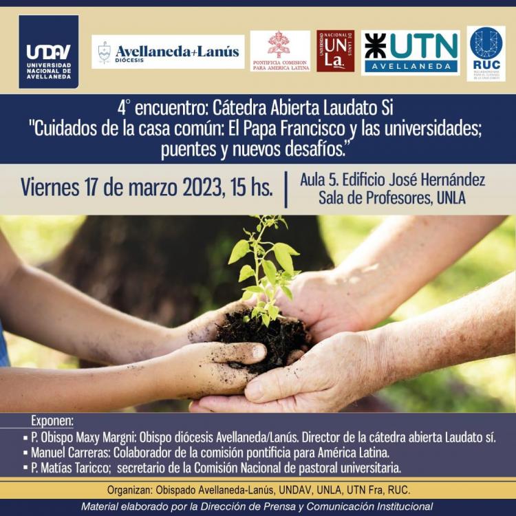 Nuevo encuentro de la cátedra abierta Laudato si'