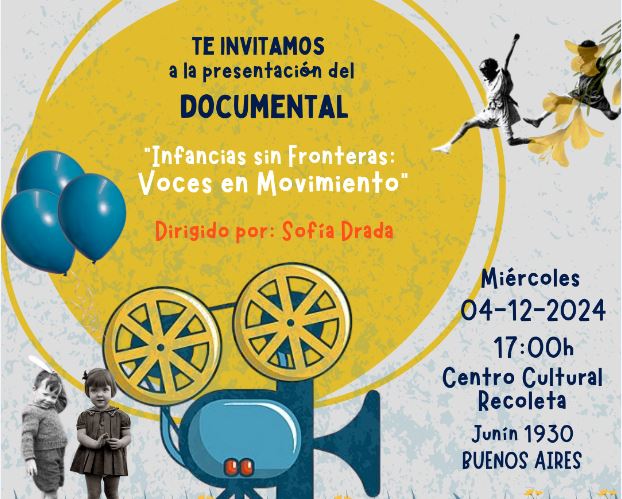 Presentarán el Documental 'Infancias sin fronteras: voces en movimiento'